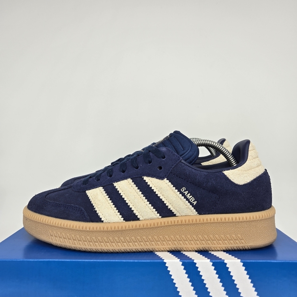 New Adidas Samba XLG 'Night Indigo Warm Vanilla' Men's Shoes Size 11